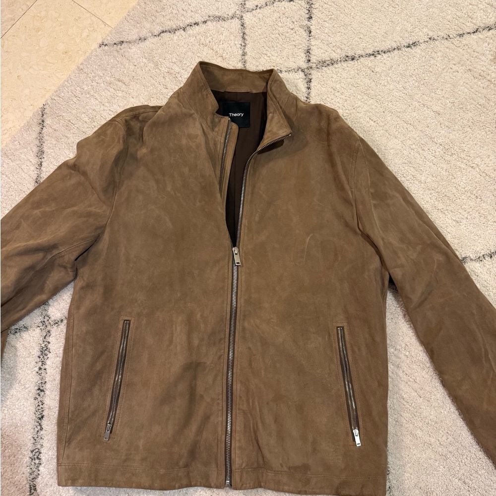 Theory Tan Suede Jacket
